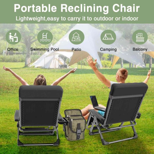 Zero Gravity Chair, 29In XL Lounge Chair Folding Recliner w/Upgraded Lock - 图片 7