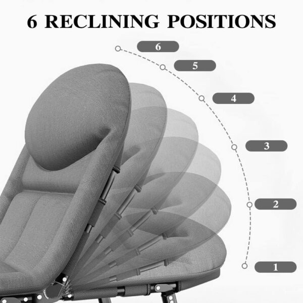 Folding Outside Chaise Lounge Chair with Mattress - 图片 2