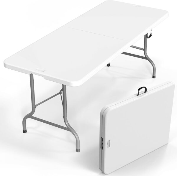 Indoor Outdoor Heavy Duty Plastic Folding Table Portable Picnic Table