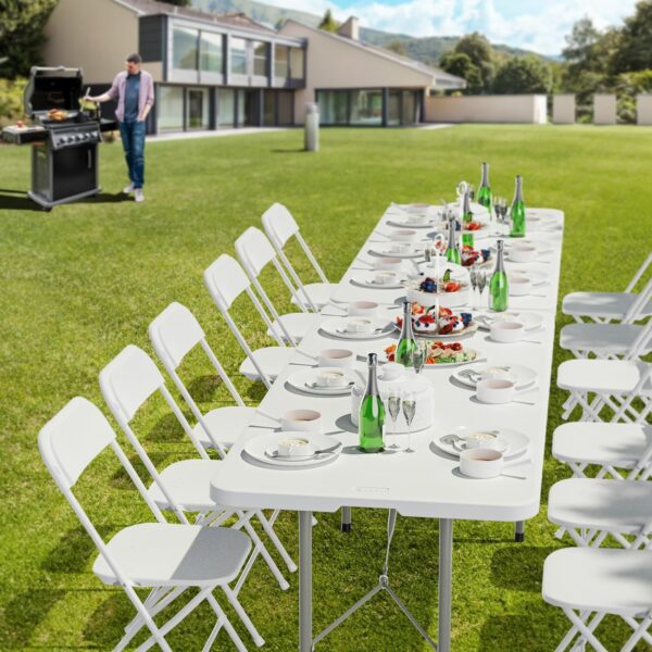 Indoor Outdoor Heavy Duty Plastic Folding Table Portable Picnic Table - 图片 7