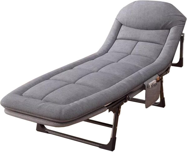 Folding Outside Chaise Lounge Chair with Mattress - 图片 6