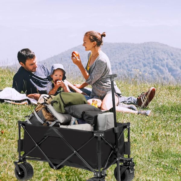 Wagon Cart Heavy Duty Foldable, Collapsible Wagon with Smallest Folding Design - 图片 6