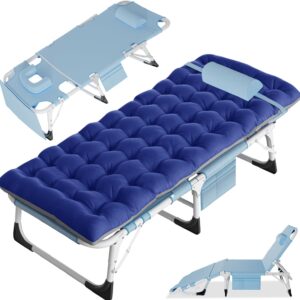Sleeping Cots for Adults, Face Down Folding Chaise Lounge Chairs Outdoor