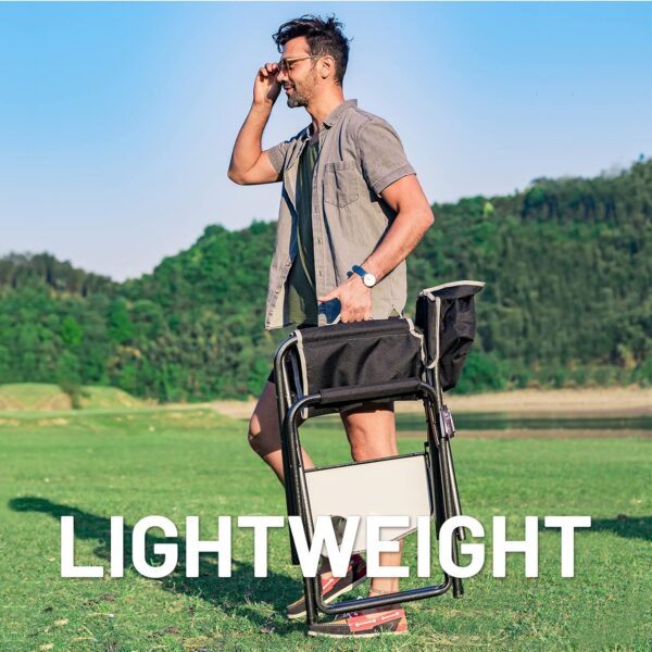 Lightweight Oversized Camping Chair, Portable Aluminum Directors Chair - 图片 7