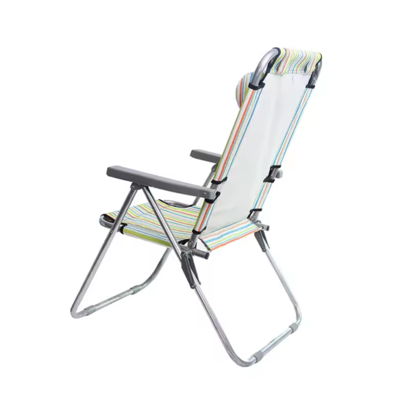 3-Position Adjustable Plastic Lounge Sea Folding Portable Camping Arm Beach Chairs - 图片 5