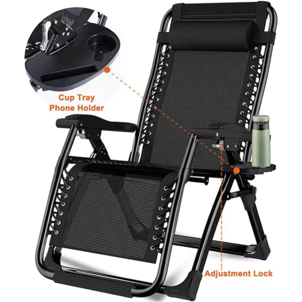 Wholesale Low Price Folding Office Relax Sleeping Lounge Recliner Cheap Outdoor Metal Camping Beach Zero Gravity Reclining Chair - 图片 6