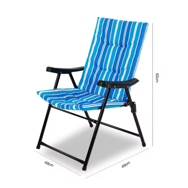 Factory Wholesale Folding Travel And Camping Chair With 600D Oxford and Metal Beach Trips Chair - 图片 6